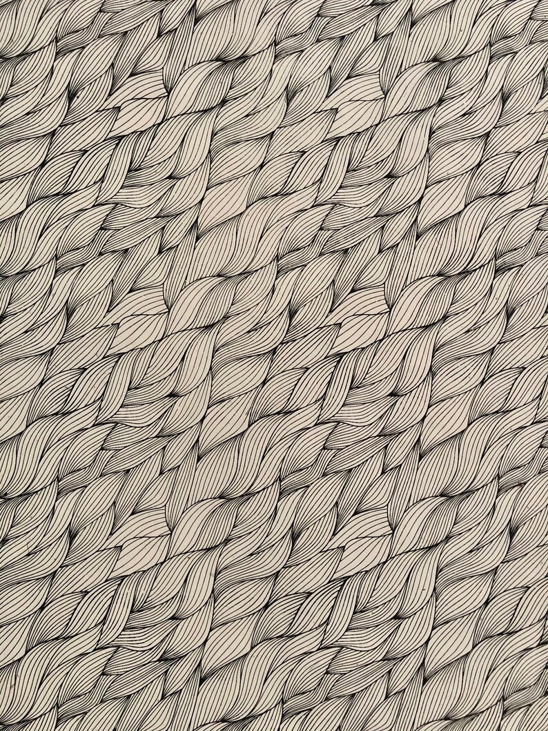 Nepalese Handmade paper sheet Lokta Decorative Paper with twisted water wave