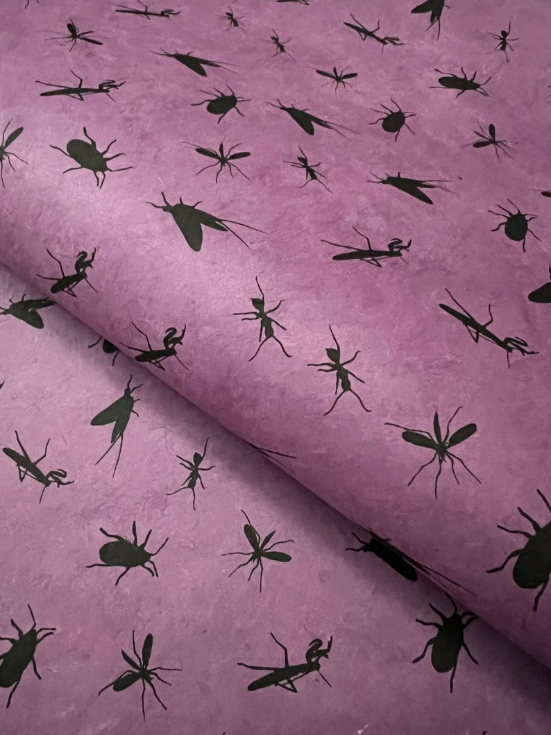 Bugs Handmade Paper Insects Designs Lokta Papers Paper Bag - Etsy