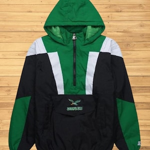 Ręcznie robiona męska kurtka z kapturem z orłem w stylu vintage w kolorze zielonym typu bomber w stylu lat 80., kurtka uniwersytecka Letterman