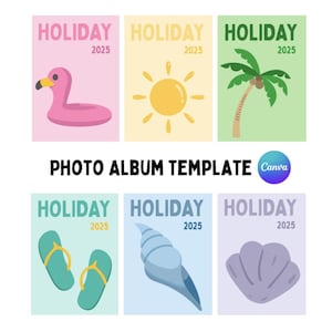 Travel Photo Book Customizable Canva Template, Vacation Photo Album Editable Assouline Holiday Magazine Covers, Custom Photo Album Template