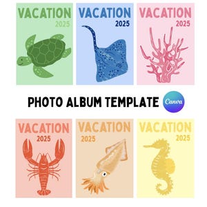 Travel Photo Book Customizable Canva Template, Vacation Photo Album Editable Assouline Holiday Magazine Covers, Custom Photo Album Template