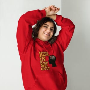 Unisex Kapuzenpullover Hier nur im Körper