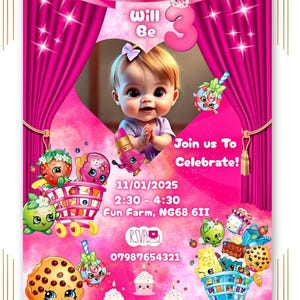 Shopkins Geburtstagseinladung