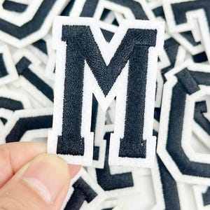 White Alphabet Letter Patches – Iron-On or Sew-On Applique – Embroidered English Letters for DIY Clothes, Bags, Jackets & Shoes