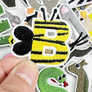Colorful Alphabet Letter Patches – Iron-On or Sew-On Applique – Embroidered English Letters for DIY Clothes, Bags, Jackets & Shoes