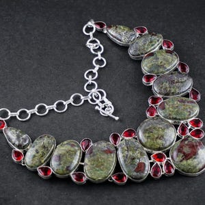 Red Bloodstone Sterling Silver Necklace: Courage & Vitality Gemstone