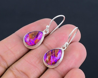 Handgemachte Sterling Silber Rutilquarz Ohrringe | Heilende Kristall Ohrringe