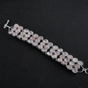 Rose Quartz Bracelet | Natural Pink Crystal Jewelry | Healing Stone of Love | Gift for Her | Heart Chakra Energy Bracelet
