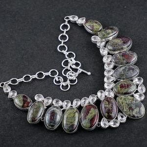 Red Bloodstone Sterling Silver Necklace: Courage & Vitality Gemstone