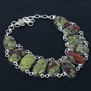 Red Bloodstone Sterling Silver Necklace: Courage & Vitality Gemstone