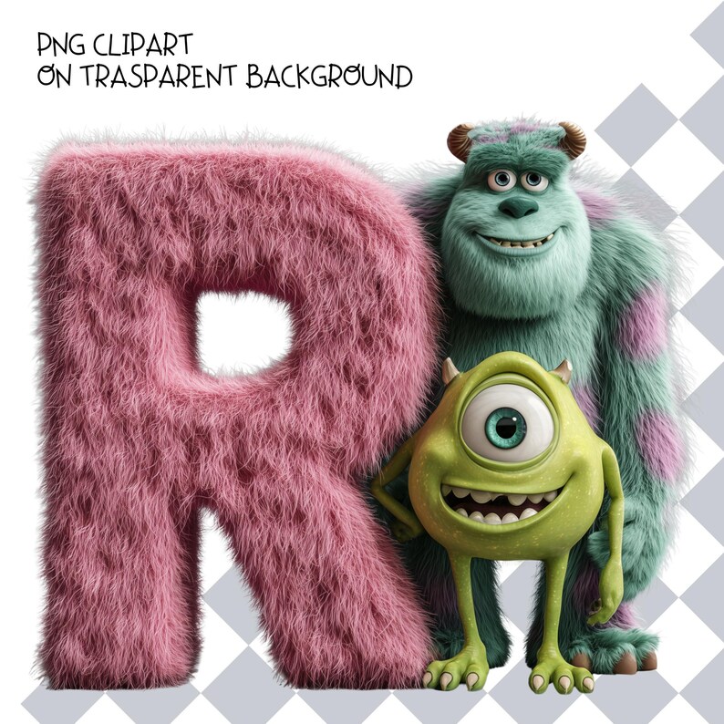 Monster Letter R Printable Monsters Alphabet Clipart, Fun ABC Letters With Cute Monster Characters ...