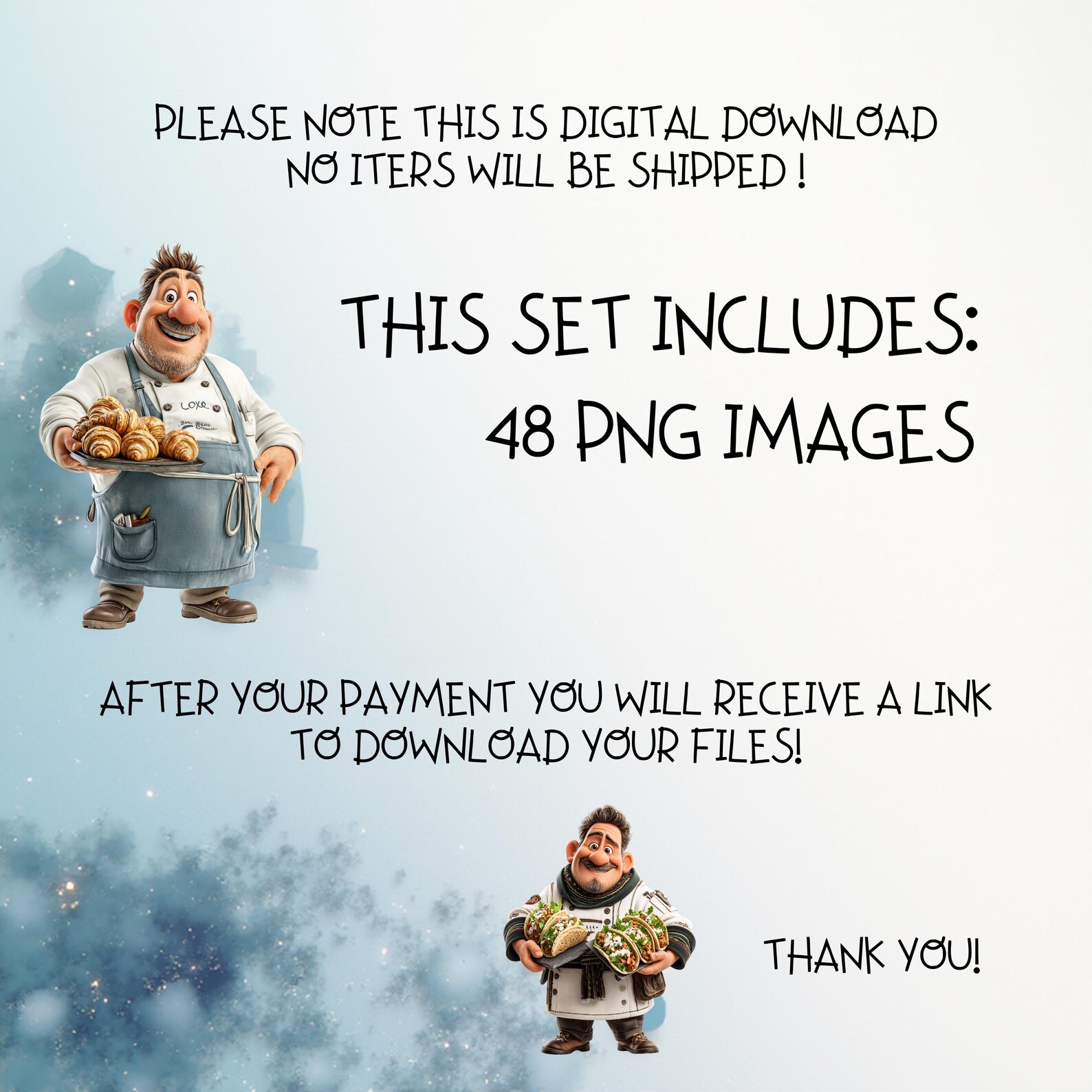 Silly Chef Graphics Funny Chef Guys Clipart, Funny Cartoon Chefs, Cooking Characters for ...