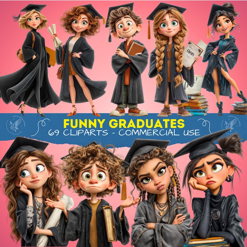 Graduation Hat Cartoon - Etsy