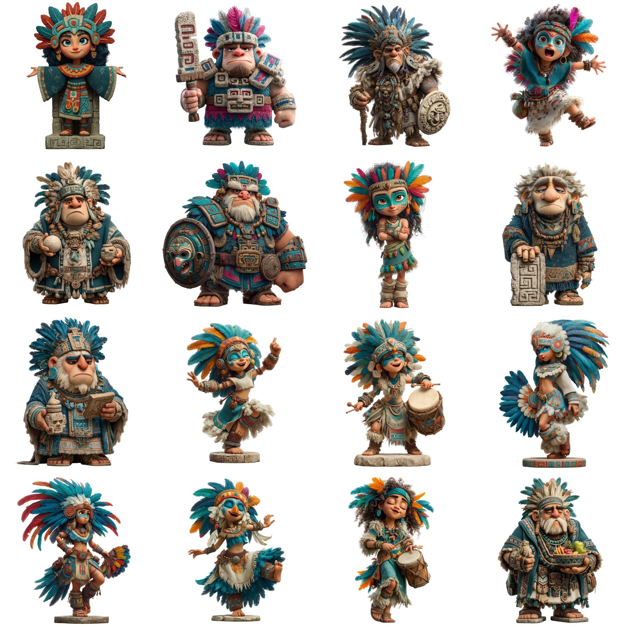 Aztec Cartoon Character Aztecs Ancient Characters Clipart - Cartoon Maya PNG Images for ...