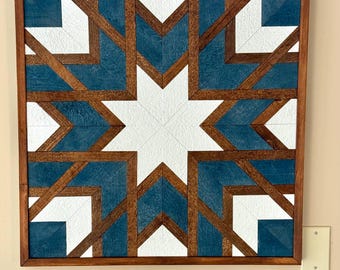 Modern Wood Barn Quilt Wall Art, Farmhouse Decor, Vermont Made Mosaic Highlands Quilt