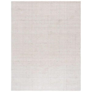 Handcrafted Minimalist Wool Area Rug in Soft Ivory-Beige, Low-Pile Flatweave for Living Room, Bedroom or Office, Eco-Friendly