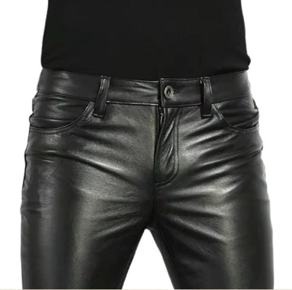 Größe M Texpeed Herren Lederjeans - Geschnürte Bikerhose Aus Rindsleder, Lässig & Robust Texpeed Rindsleder Hose Seitliche Schnürung Motorrad