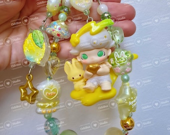 Llavero y correa para bolso estilo Kawaii Pop Mart (hecho por fans) / Llavero para cámara digital con estética Y2K
