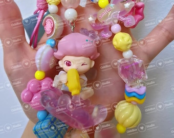 Llavero y correa para bolso estilo Kawaii Pop Mart (hecho por fans) / Llavero para cámara digital con estética Y2K