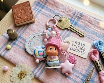 Colgante para teléfono hecho por fans de Pop Mart / Correa para bolso de cámara digital Y2K, pulsera con cuentas