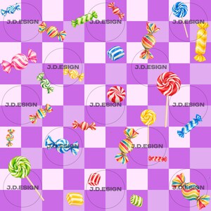 Checkered Candy - Seamless Pattern (Bundle of 5)
