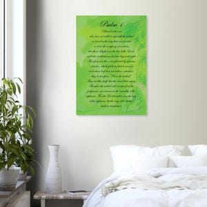 Psalm 1 Poster, Bible Verse, Christian Wall Art, Home Decor, Church Decor, Christian Art Paintings