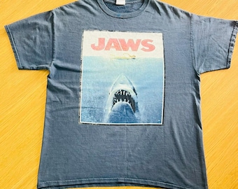 JAWS Movie T-shirt: Faded Shark Graphic, Size L