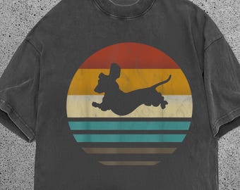 Retro Dachshund Shirt, Comfort Colors Dog Lover Tee, Vintage Wiener Dog Graphic Tee, Sausage Dog Shirt, Gift for Her, Pet Mom Shirt