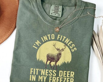 Funny Hunting Shirt Fitness Deer In My Freezer Tee, Comfort Colors Hunting Shirt, Deer Hunter Graphic Tee, Outdoor Shirt, Gift for Her