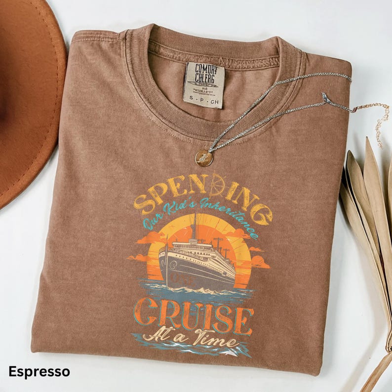 Spending Our Kids Inheritance Cruise Shirt, Funny Cruise Vacation Tee, Cruise Lover Gift for Her, Comfort Colors Shirt, Travel Humor Tee image 4