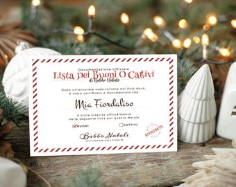 Kit Natale stampabile vintage – Certificati Babbo Natale + Lettere Polo Nord personalizzabili – PDF stampabile A5