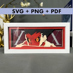 DIY Anime Lightbox Template, Paper Cut Art for Cricut Projects, Silhouette Studio, Laser Cutting Shadow box template + instructions GUIDE