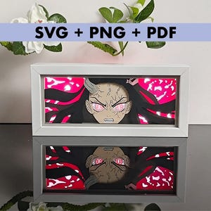 DIY Anime Lightbox Template, Paper Cut Art for Cricut Projects, Silhouette Studio, Laser Cutting Shadow box template + instructions GUIDE