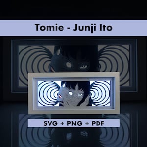 DIY Anime Lightbox Template, Paper Cut Art for Cricut Projects, Silhouette Studio, Laser Cutting Shadow box template + instructions GUIDE