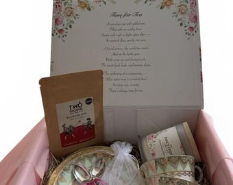 Luxury Vintage China Tea Set, Mid-Century Roses, 22kt Gold Detail, Comfort Gift Box
