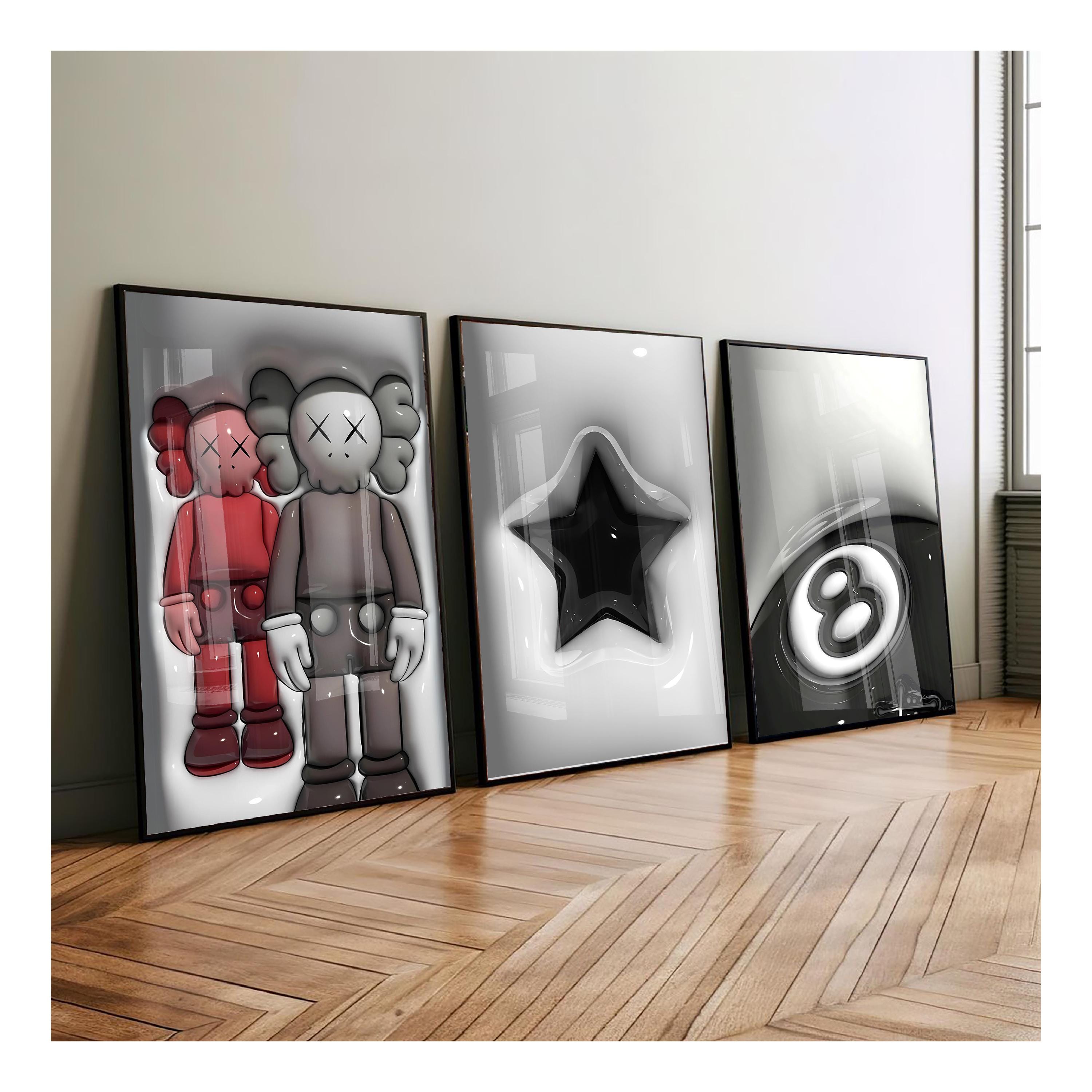 Bape Kaws Poster - Etsy