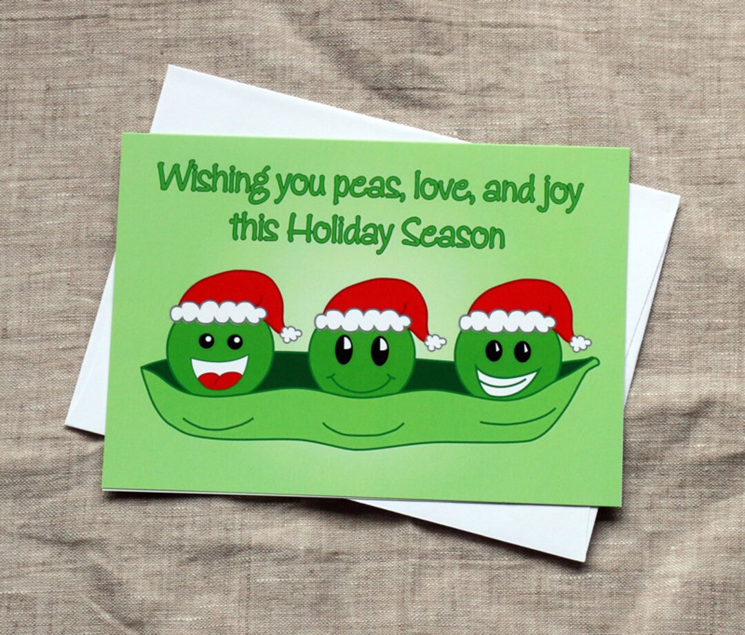 Cute Christmas Card, Funny Christmas Card, Kawaii Christmas Card ...