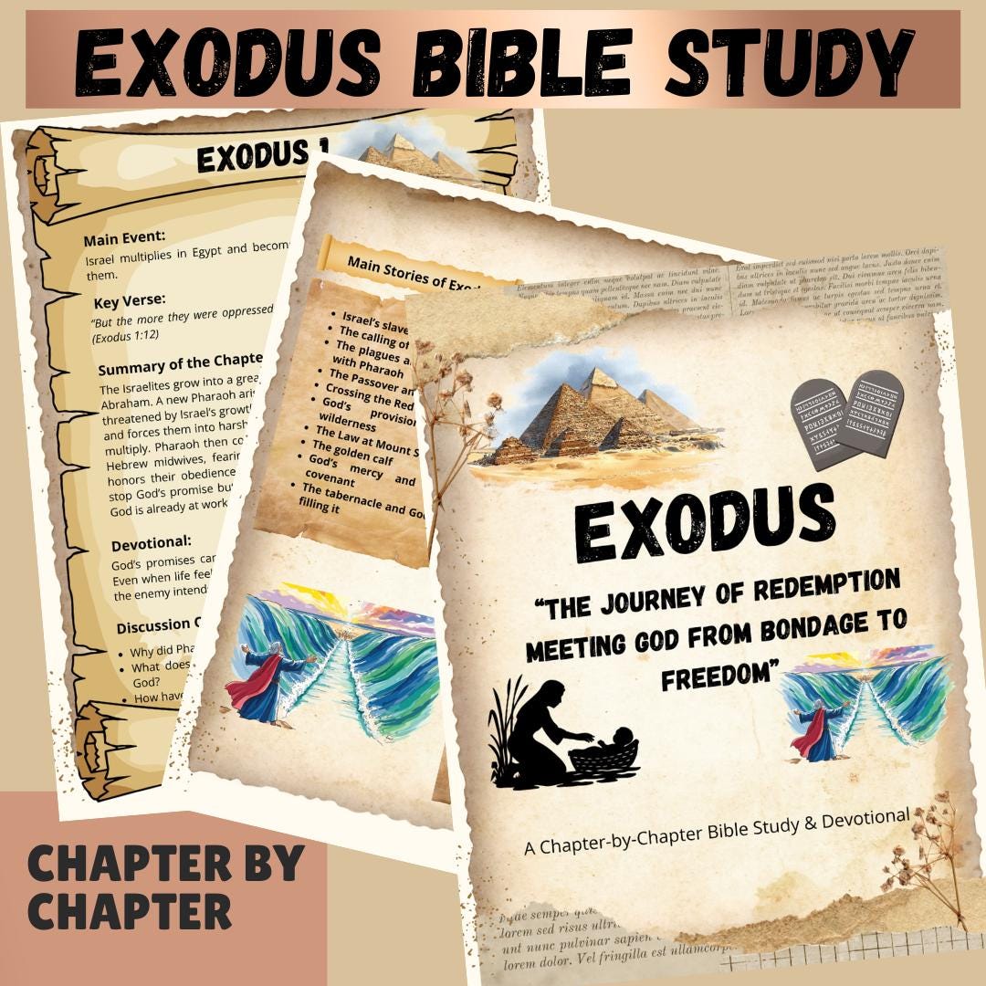 Exodus Bible Study | Chapter Summaries, Devotional (printable Download ...