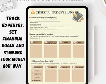 Christian Budgeting Tracker | Printable Financial Planner | Faith-Based Expense & Savings JournalLetterman