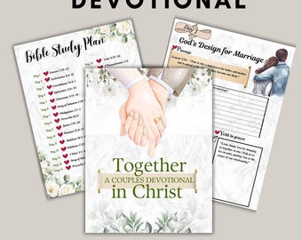 Diario devozionale di coppia di 30 giorni stampabile e digitale/Studio biblico di coppia/Formato lettera USA