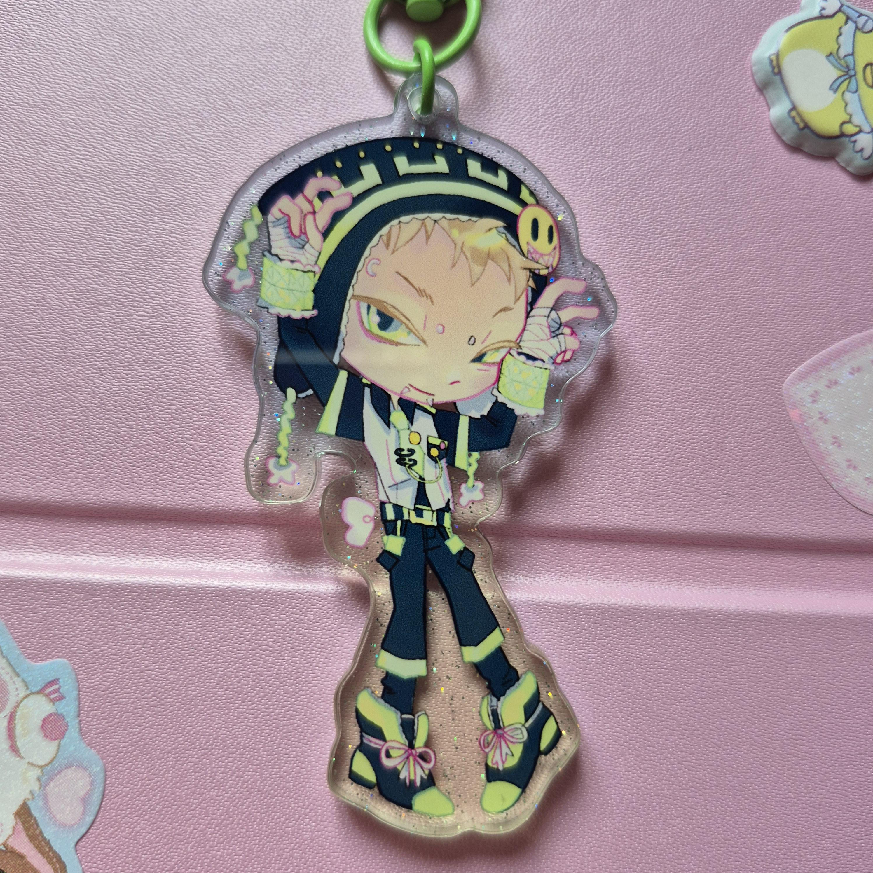 Dramatical Murder Acrylic Glitter Keychain - Etsy