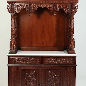 Tarriff free, Wooden temple Hindu Temple with Drawers | Home Mandir Decor teak wood traditional carving South Indian design
