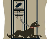 Needlepoint DIY Pillow Canvas Pompeii Mosaic Guard Dog