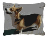 Welsh Corgi Needlepoint Pillow DIY Canvas