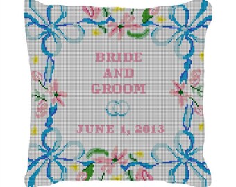 Custom Needlepoint Ring Bearer Pillows Etsy