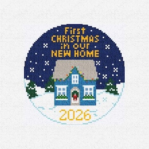 Our New Home Needlepoint Christmas Ornament DIY Kit