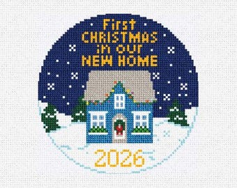 Our New Home Needlepoint Christmas Ornament DIY Kit