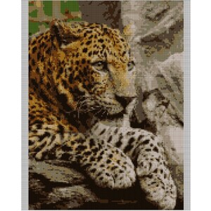 Leopard Needlepoint DIY Kit