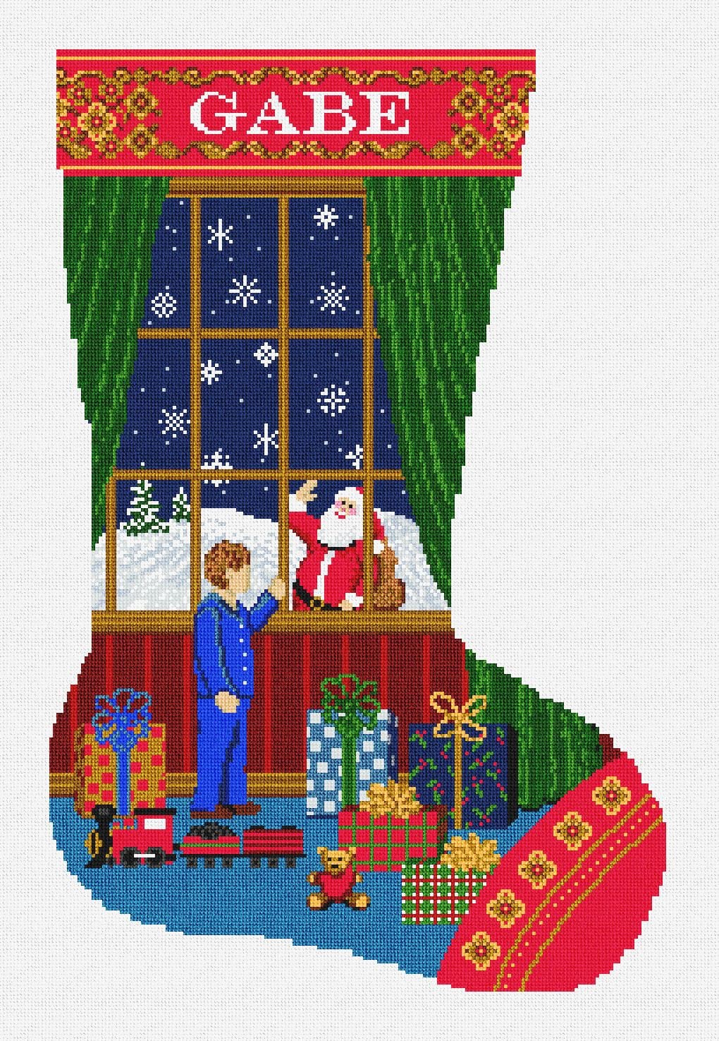 DIY Design Works Ornaments Christmas Counted Cross Stitch Stocking