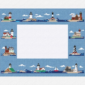 American Lighthouses Picture Frame Needlepoint Kit